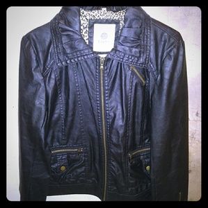 Black leather jacket